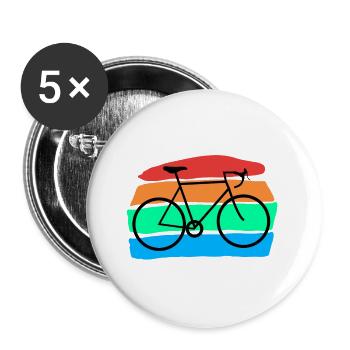 Bicycle - Buttons large 2.2''/56 mm (5-pack) - white - Front