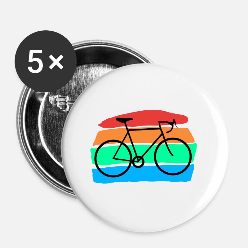 Bicycle - Buttons large 2.2''/56 mm (5-pack) - white