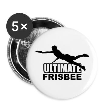 Frisbee Throwing Disc Sport - Buttons large 2.2''/56 mm (5-pack) - white - Front