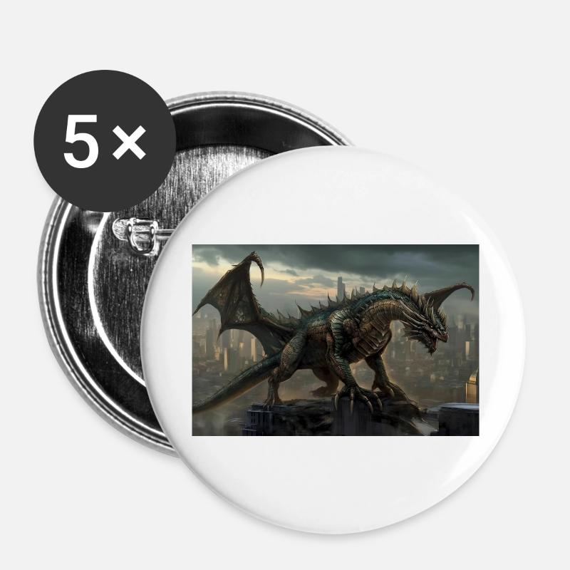 Dragon 3 - Buttons large 2.2''/56 mm (5-pack) - white