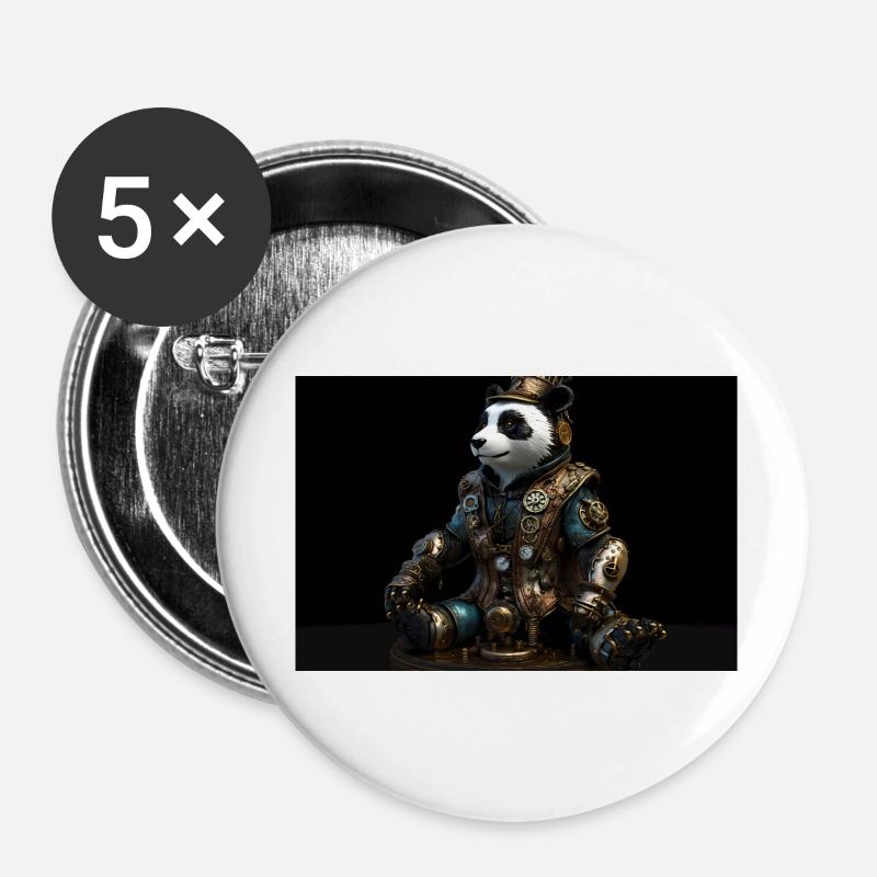 Panda - Buttons large 2.2''/56 mm (5-pack) - white