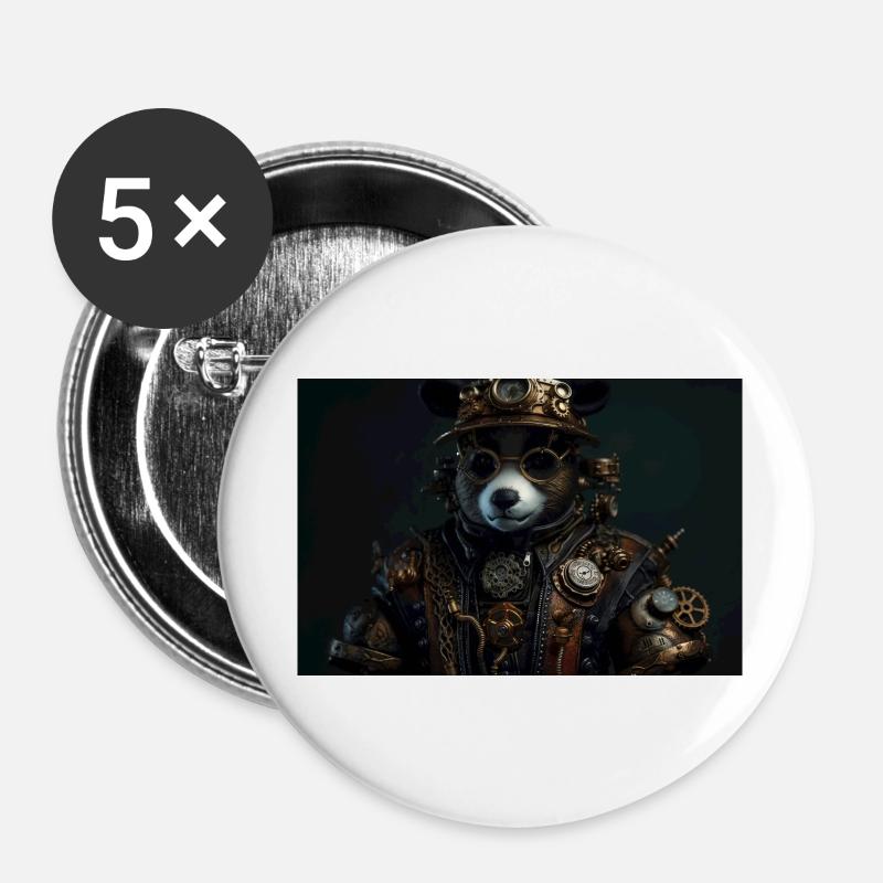 Panda 4 - Buttons large 2.2''/56 mm (5-pack) - white
