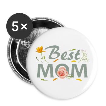 Best MOM - Buttons large 2.2''/56 mm (5-pack) - white - Front