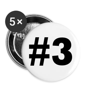 #3 - Lot de 5 grands badges (56 mm) - blanc - Devant