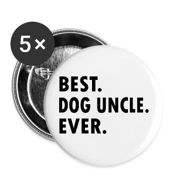 Dog Hund - Buttons large 2.2''/56 mm (5-pack) - white - Front