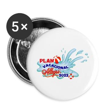 holiday logo - Buttons large 2.2''/56 mm (5-pack) - white - Front