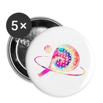 Padel Tennis Colorful - Buttons large 2.2''/56 mm (5-pack) - white - Front