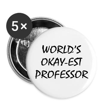 Chien Hund - Lot de 5 grands badges (56 mm) - blanc - Devant