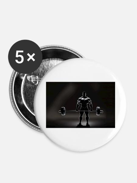 Weight training barbell - Buttons groß 56 mm (5er Pack) - Weiß