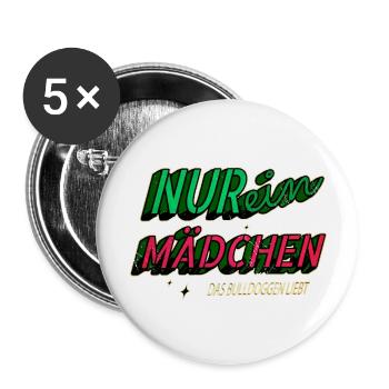 welpe lieblingshund witzig statement chihuahua - Buttons groß 56 mm (5er Pack) - Weiß - Vorne