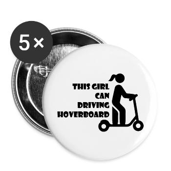 E-Scooter Roller Scooter - Lot de 5 grands badges (56 mm) - blanc - Devant