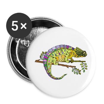 Chameleon - Buttons large 2.2''/56 mm (5-pack) - white - Front