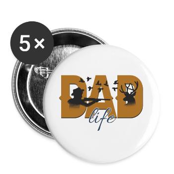 hunting, hunter, I love hunting - Buttons large 2.2''/56 mm (5-pack) - white - Front