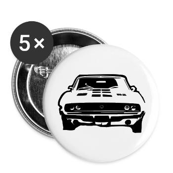 AUTO - Buttons groß 56 mm (5er Pack) - Weiß - Vorne