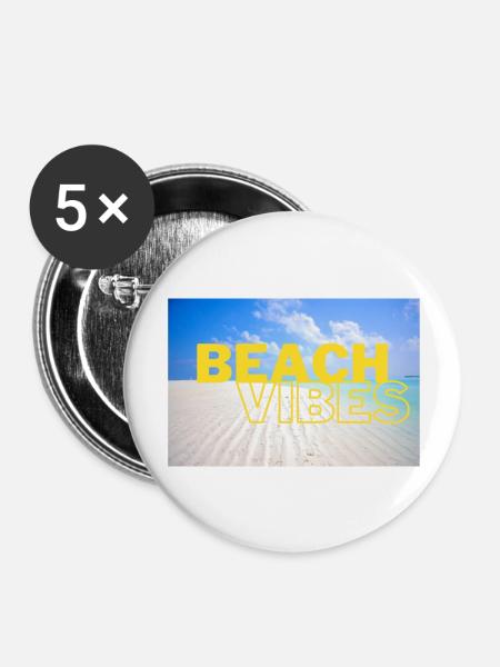 Beach 26 - Buttons groß 56 mm (5er Pack) - Weiß