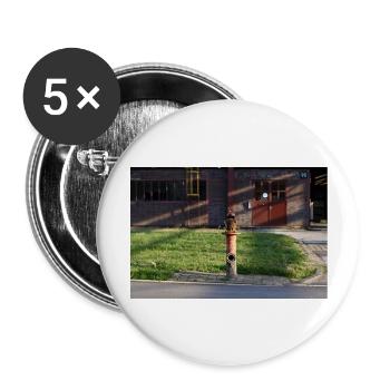 Urbex Photography | Fire hydrant in the play of light - Buttons large 2.2''/56 mm (5-pack) - white - Front