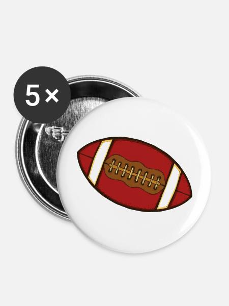 Ballsport - Buttons groß 56 mm (5er Pack) - Weiß