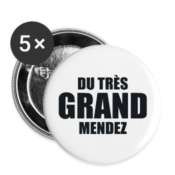 Du Très Grand Mendez - Lot de 5 grands badges (56 mm) - blanc - Devant