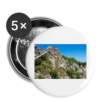 Festung Knin (Kninska tvrđava) Kroatien - Buttons groß 56 mm (5er Pack) - Weiß - Vorne