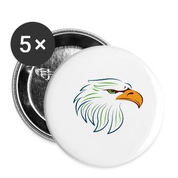 EAGLE LOGO - Lot de 5 grands badges (56 mm) - blanc - Devant
