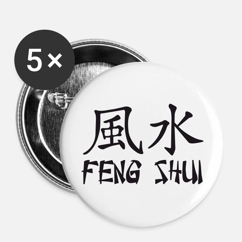Feng Shui - Buttons large 2.2''/56 mm (5-pack) - white