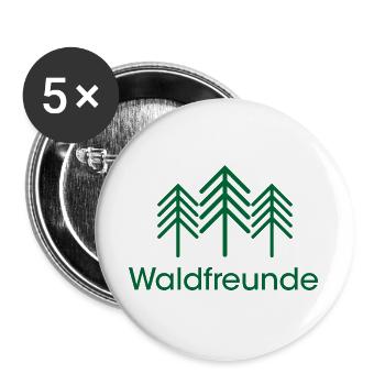 Waldfreunde Logo icon Gemeinschaft Symbol Bäume - Buttons groß 56 mm (5er Pack) - Weiß - Vorne