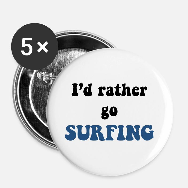 SURFING - Buttons large 2.2''/56 mm (5-pack) - white