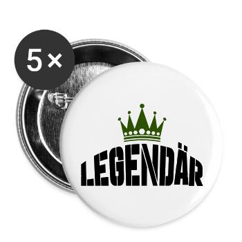 legendär - Buttons groß 56 mm (5er Pack) - Weiß - Vorne