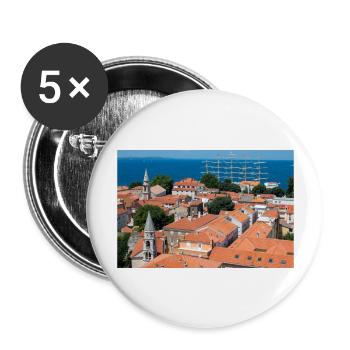 Klosterkirche des Hl. Franziskus Assisi Zadar - Buttons groß 56 mm (5er Pack) - Weiß - Vorne