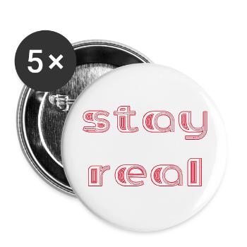 stay real - Buttons large 2.2''/56 mm (5-pack) - white - Front