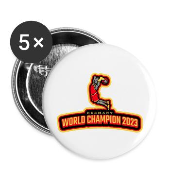 Basketball Tshirt World Champion Gift 2023 Dunk - Buttons large 2.2''/56 mm (5-pack) - white - Front