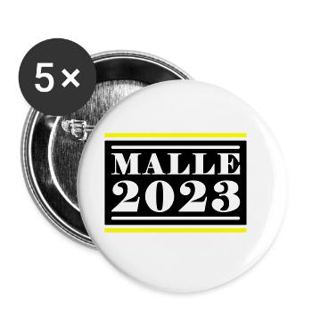 Malle 2023 - Buttons large 2.2''/56 mm (5-pack) - white - Front