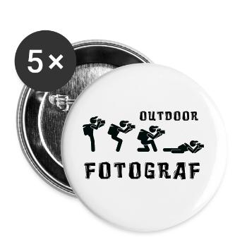 Outdoor Fotograf - Buttons groß 56 mm (5er Pack) - Weiß - Vorne