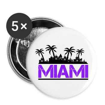 miami - Buttons groß 56 mm (5er Pack) - Weiß - Vorne