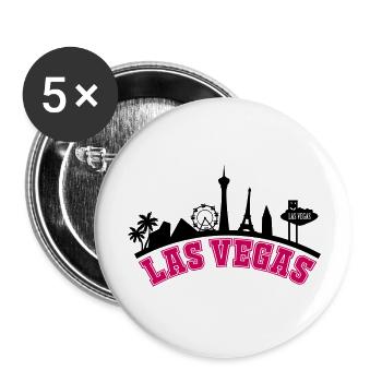 las vegas skyline - Buttons groß 56 mm (5er Pack) - Weiß - Vorne