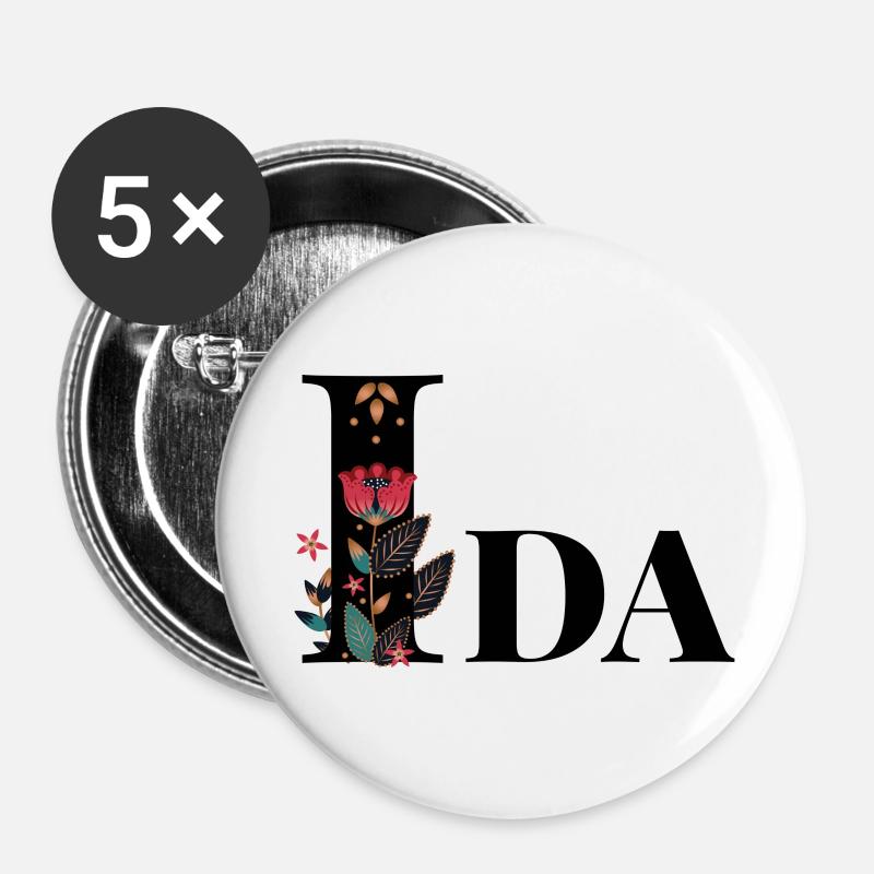 Ida - Buttons large 2.2''/56 mm (5-pack) - white