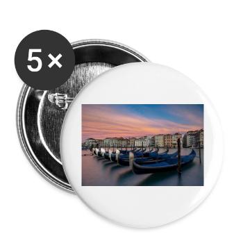Gondolas on the Grand Canal - Buttons large 2.2''/56 mm (5-pack) - white - Front