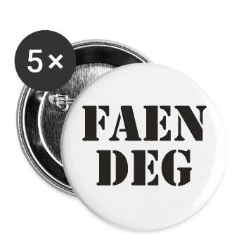 Norwegisch - Buttons groß 56 mm (5er Pack) - Weiß - Vorne