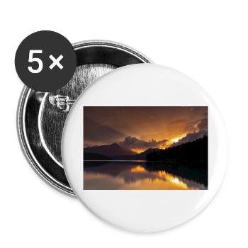 Sunset at Lake Walchensee - Buttons large 2.2''/56 mm (5-pack) - white - Front