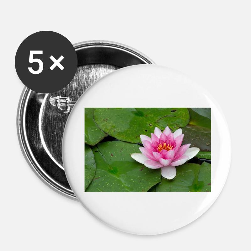 Water lily - Buttons large 2.2''/56 mm (5-pack) - white