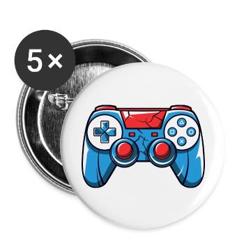 Gamer Controller Logo - Buttons large 2.2''/56 mm (5-pack) - white - Front