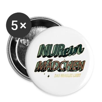geburtstag boxer geschenkidee hund lieben geschenk - Buttons groß 56 mm (5er Pack) - Weiß - Vorne