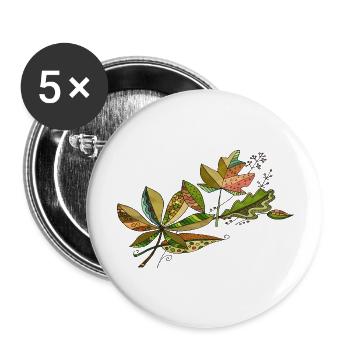 Liste - Buttons groß 56 mm (5er Pack) - Weiß - Vorne