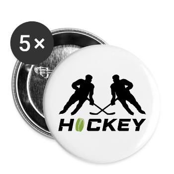 hockey - Buttons large 2.2''/56 mm (5-pack) - white - Front