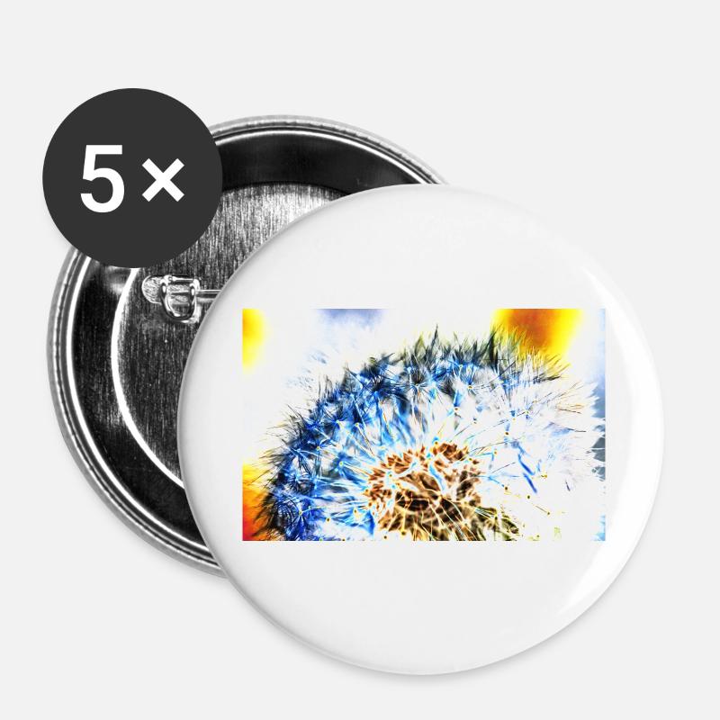Dandelion, A731306 - Buttons large 2.2''/56 mm (5-pack) - white