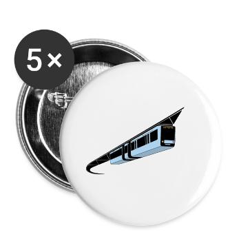 Wuppertal suspension railway colourful - Buttons large 2.2''/56 mm (5-pack) - white - Front