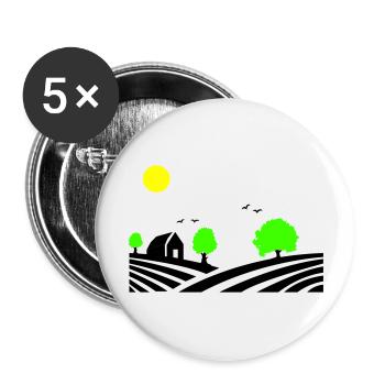 farm - Buttons large 2.2''/56 mm (5-pack) - white - Front