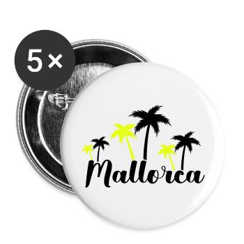 Majorque - Lot de 5 grands badges (56 mm) - blanc - Devant