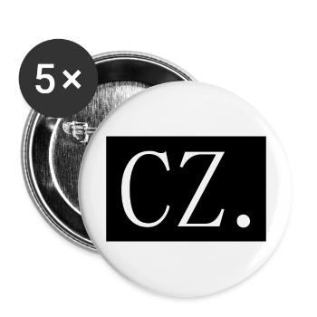 [HD] CZ - Lot de 5 grands badges (56 mm) - blanc - Devant