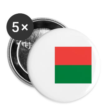 Flag of Madagascar - Buttons large 2.2''/56 mm (5-pack) - white - Front